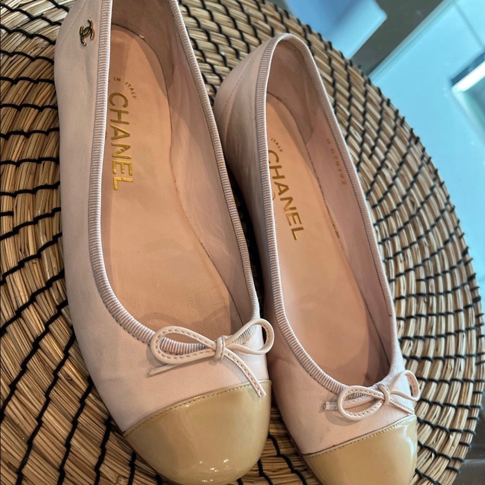 Chanel Leather Ballet Flats in Rose Claire